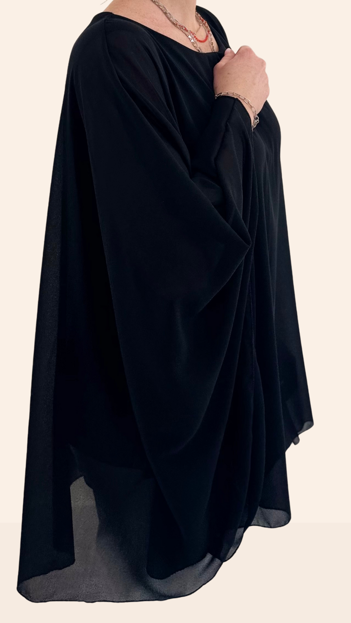 Tunique Noire avec collier Chemises et Blouses Miss Guapa