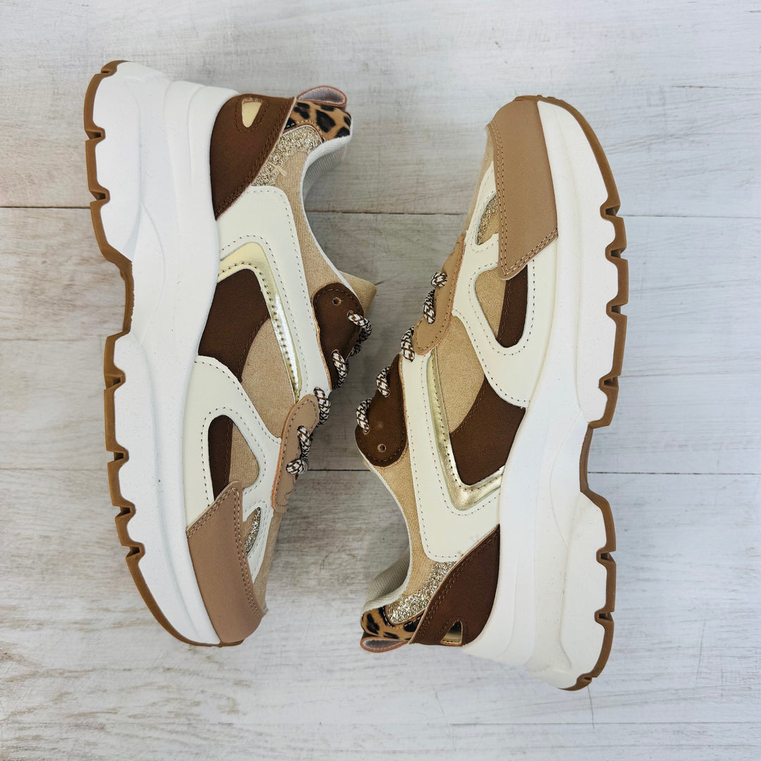 Baskets à lacets DANIELA - Beige/Taupe Chaussures Miss Guapa