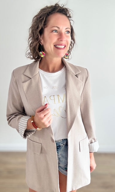 Blazer Beige Vestes et Blazers Miss Guapa
