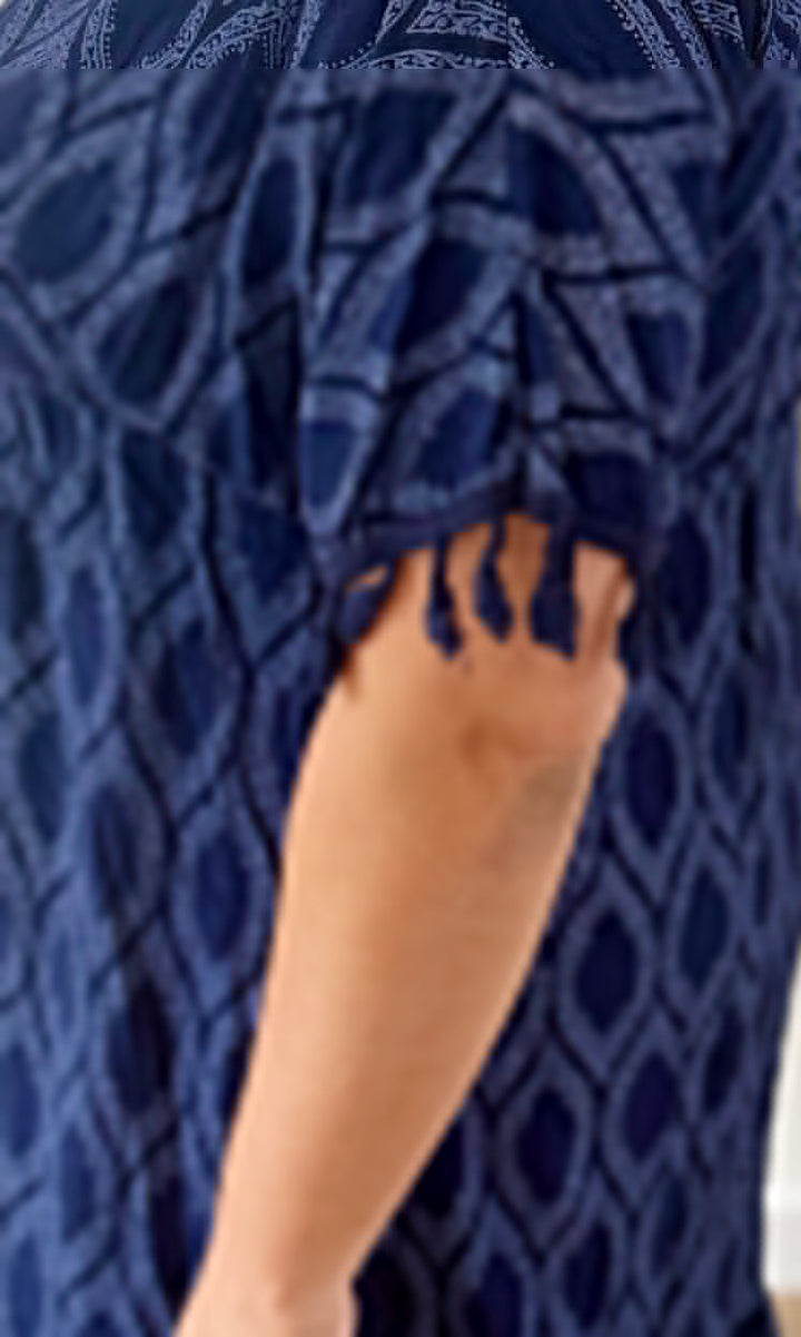 Robe courte bohème bleu marine Le coin des pulpeuses Miss Guapa