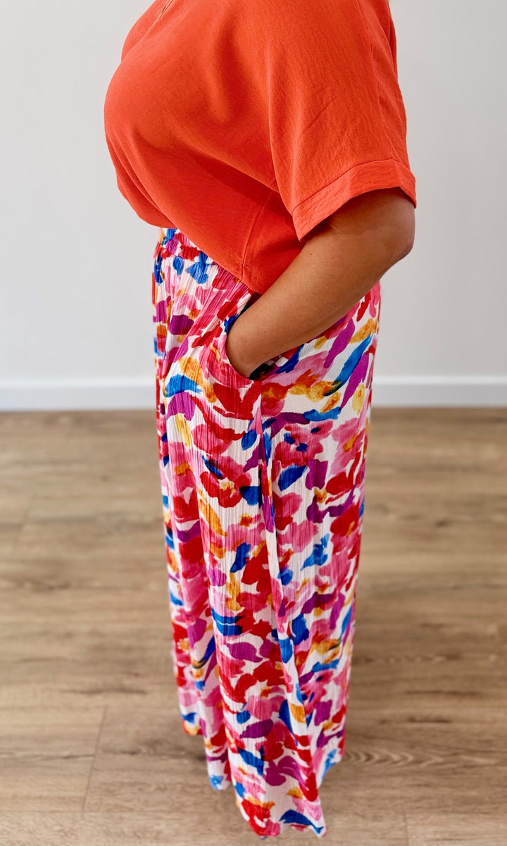 Jupe Midi Fleurie Multicolore Robes & Ensembles des pulpeuses Miss Guapa
