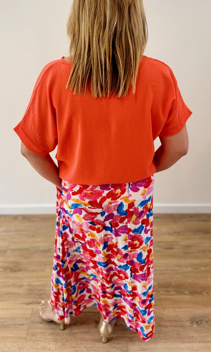 Jupe Midi Fleurie Multicolore Robes & Ensembles des pulpeuses Miss Guapa