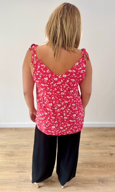 Top corail imprimé floral Robes & Ensembles des pulpeuses Miss Guapa