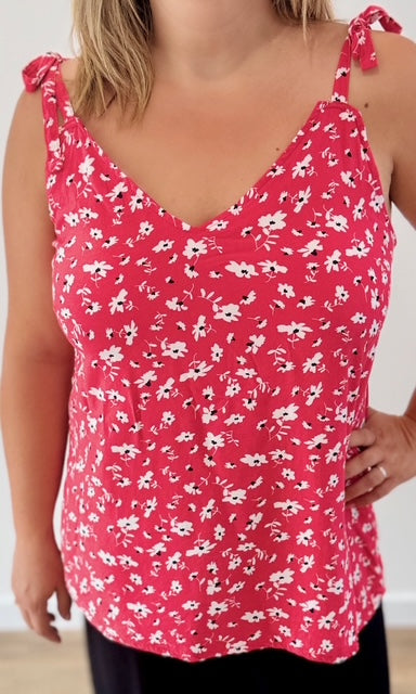 Top corail imprimé floral Robes & Ensembles des pulpeuses Miss Guapa