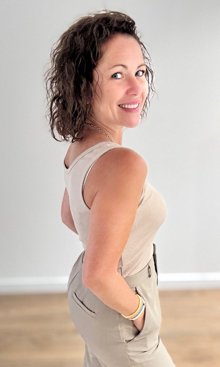 Débardeur Beige Tee-Shirt et Tops Miss Guapa