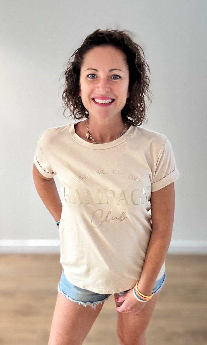 Tee-shirt Beige "Champagne" Tee-Shirt et Tops Miss Guapa