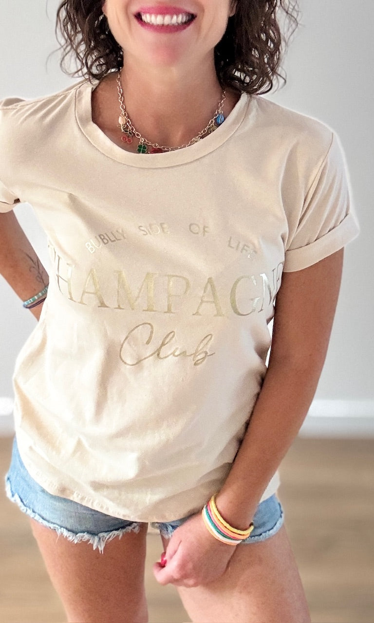 Tee-shirt Beige "Champagne" Tee-Shirt et Tops Miss Guapa