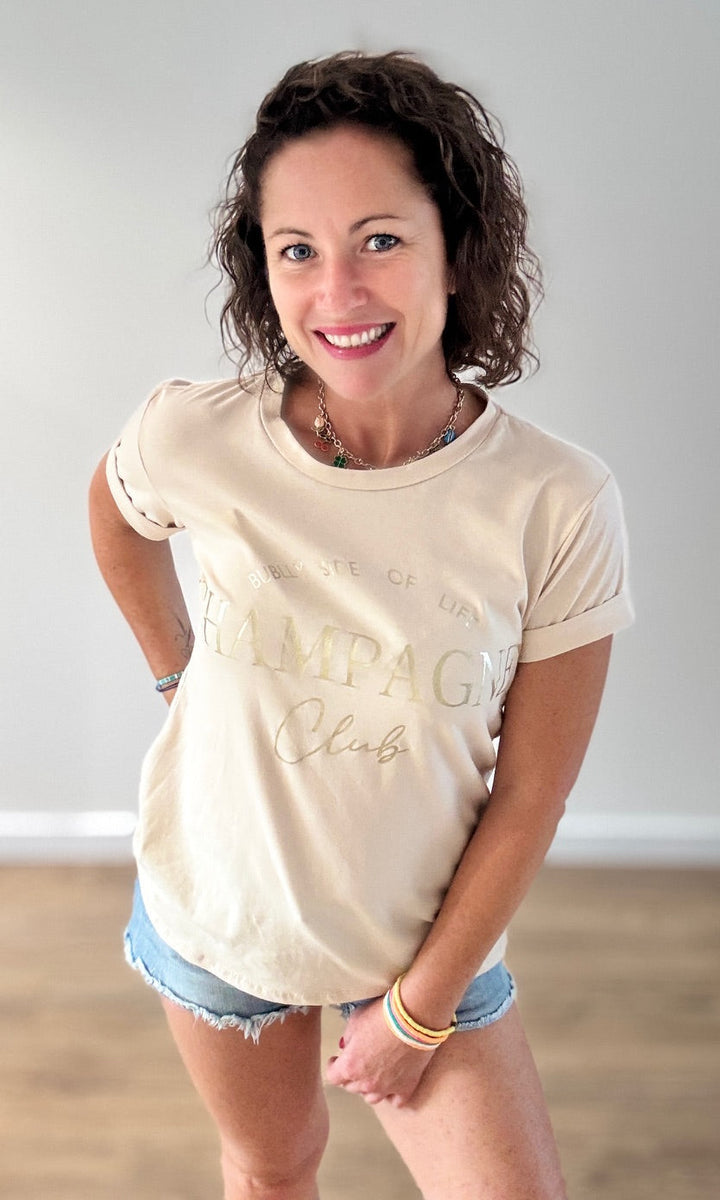 Tee-shirt Beige "Champagne" Tee-Shirt et Tops Miss Guapa