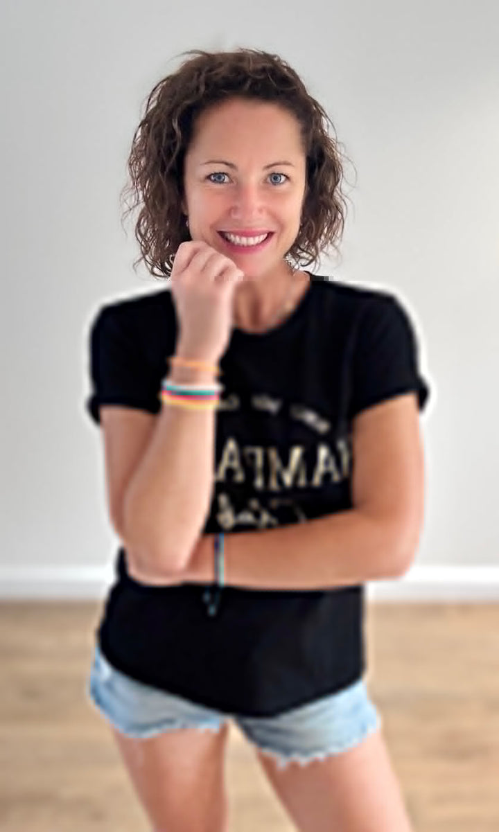 Tee-shirt Noir "Champagne" Tee-Shirt et Tops Miss Guapa