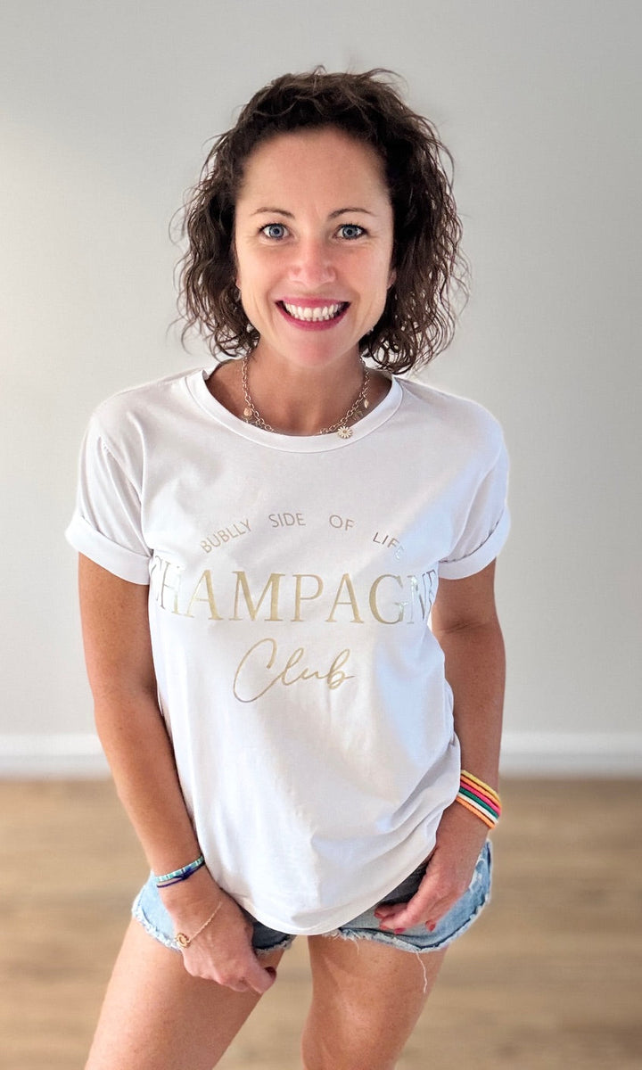 Tee-shirt Blanc "Champagne" Tee-Shirt et Tops Miss Guapa