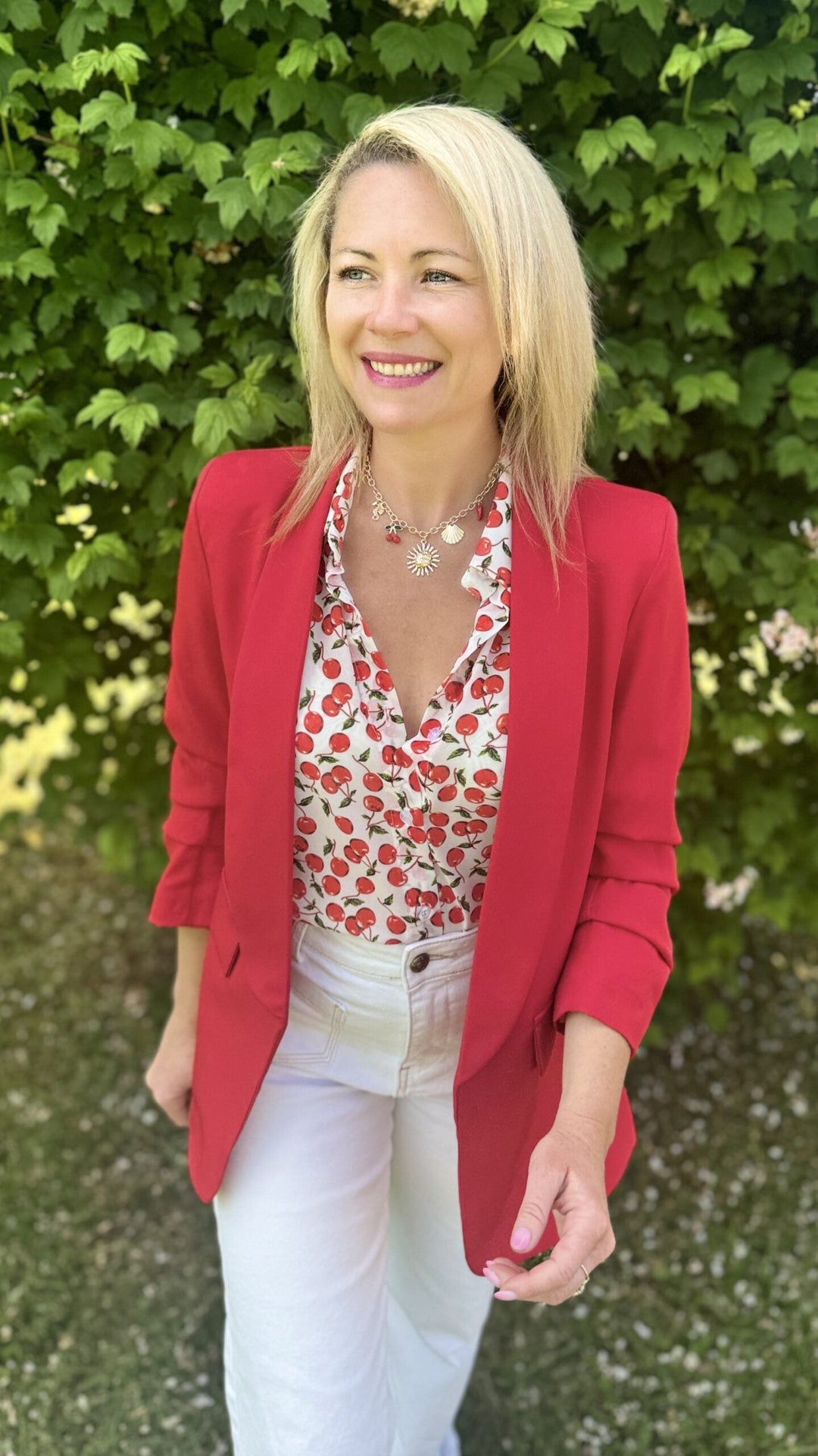 Blazer manches 3/4 Rouge Vestes et Blazers Miss Guapa