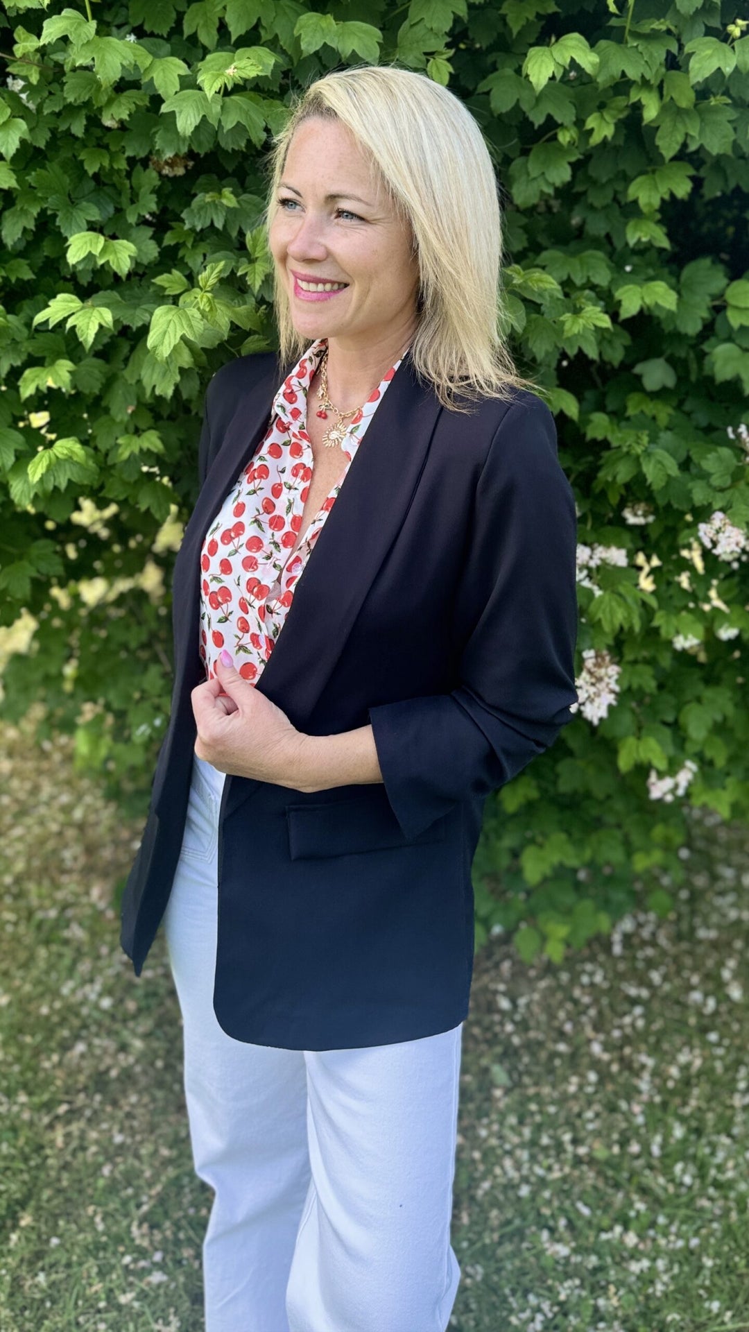 Blazer manches 3/4 Noir