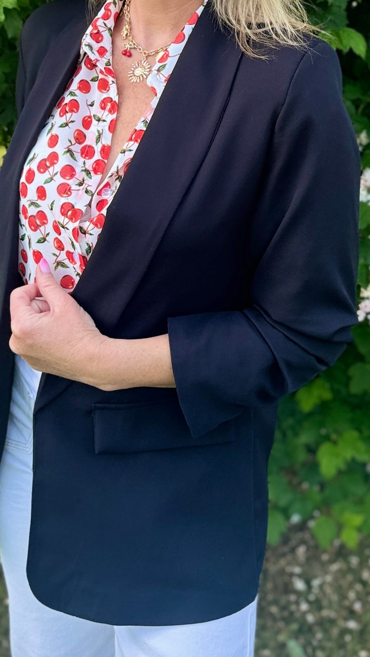 Blazer manches 3/4 Noir