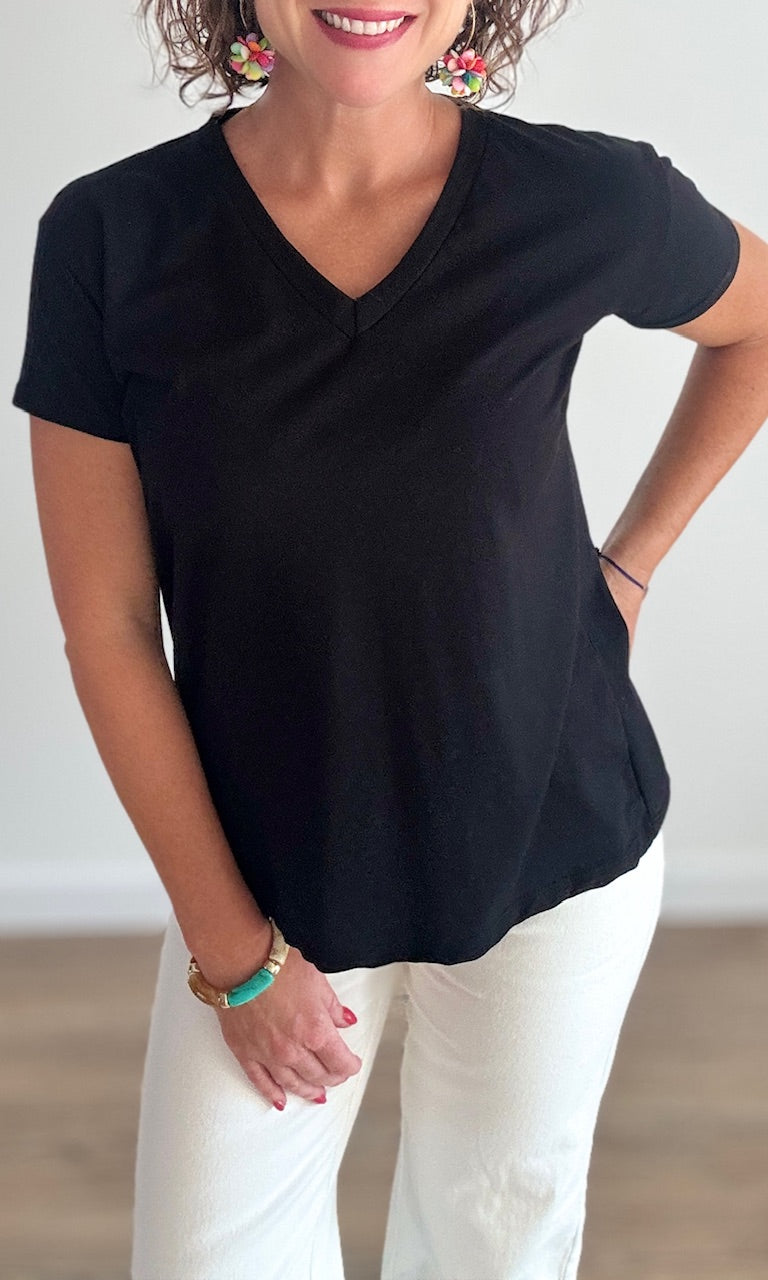 Tee-shirt basique Noir Tee-Shirt et Tops Miss Guapa