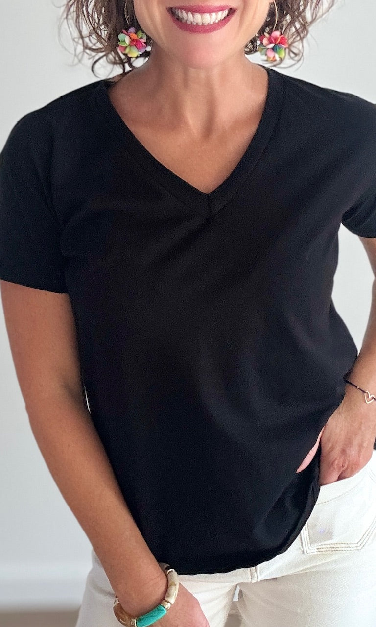 Tee-shirt basique Noir Tee-Shirt et Tops Miss Guapa