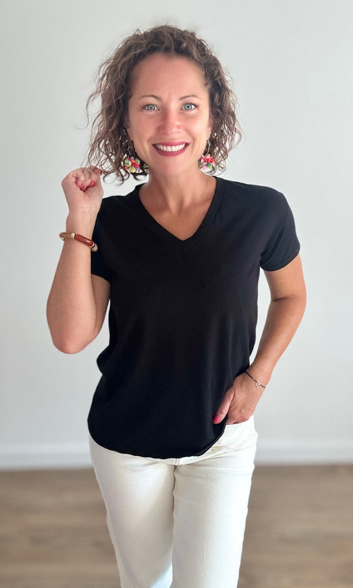 Tee-shirt basique Noir Tee-Shirt et Tops Miss Guapa