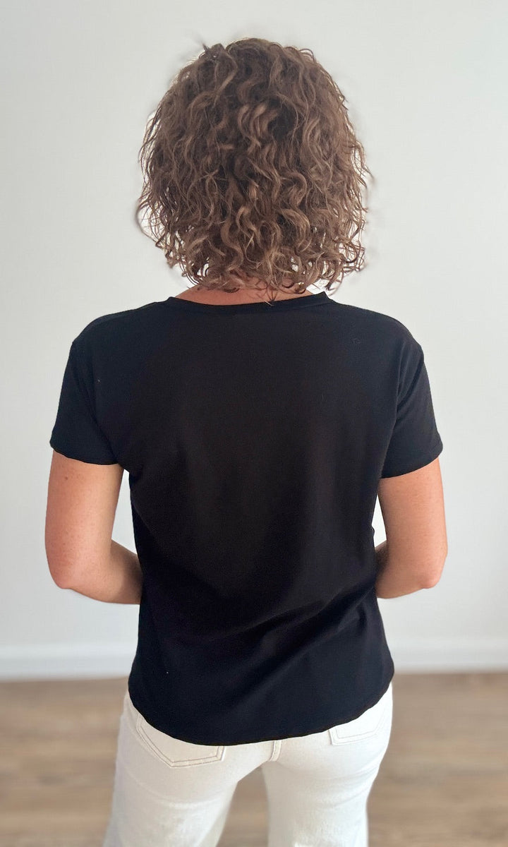 Tee-shirt basique Noir Tee-Shirt et Tops Miss Guapa