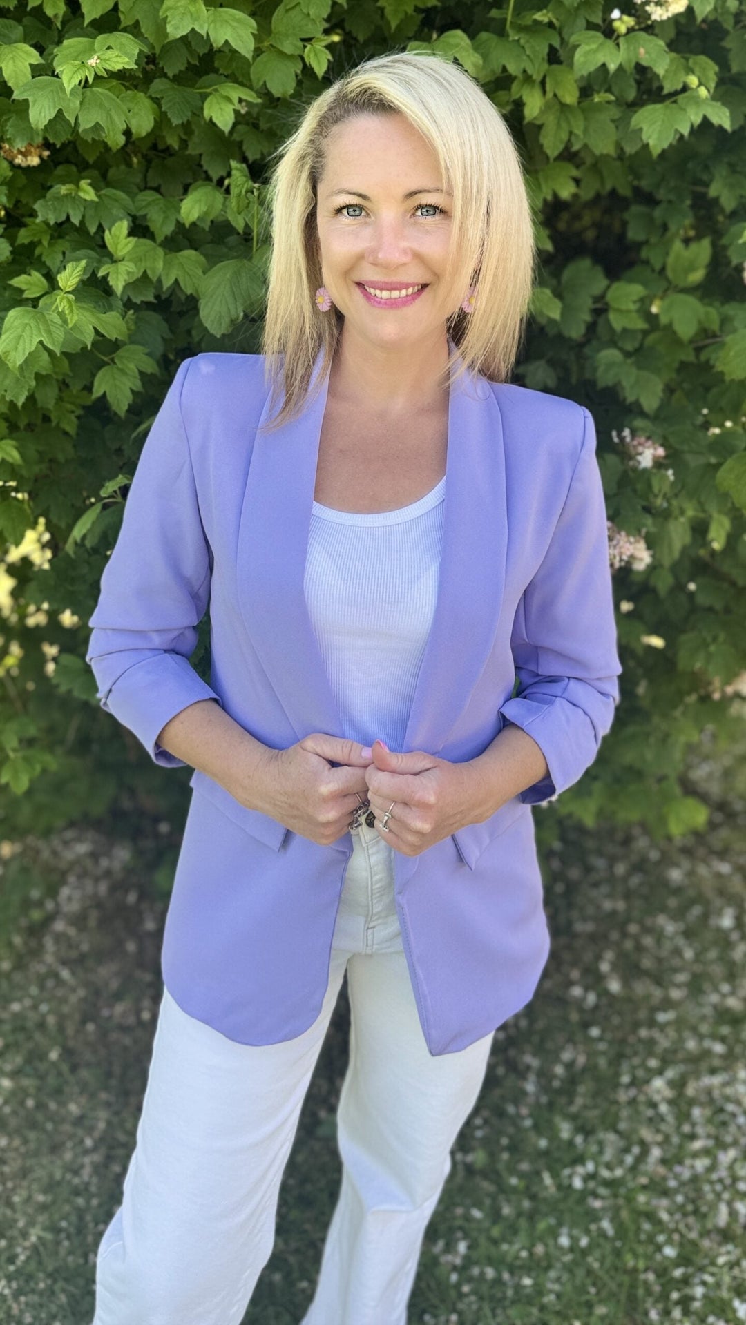 Blazer manches 3/4 Lila Vestes et Blazers Miss Guapa