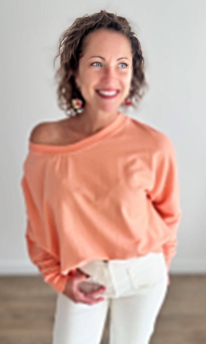 Sweat Court Corail Pulls et Gilets Miss Guapa