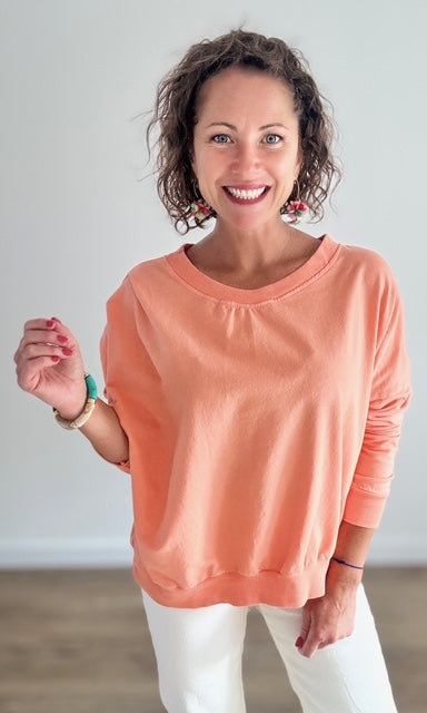 Sweat Court Corail Pulls et Gilets Miss Guapa