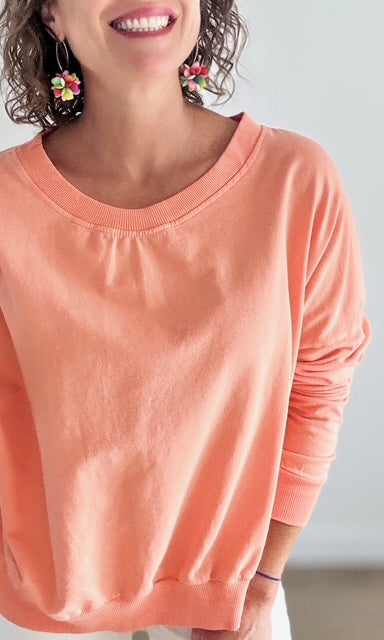 Sweat Court Corail Pulls et Gilets Miss Guapa