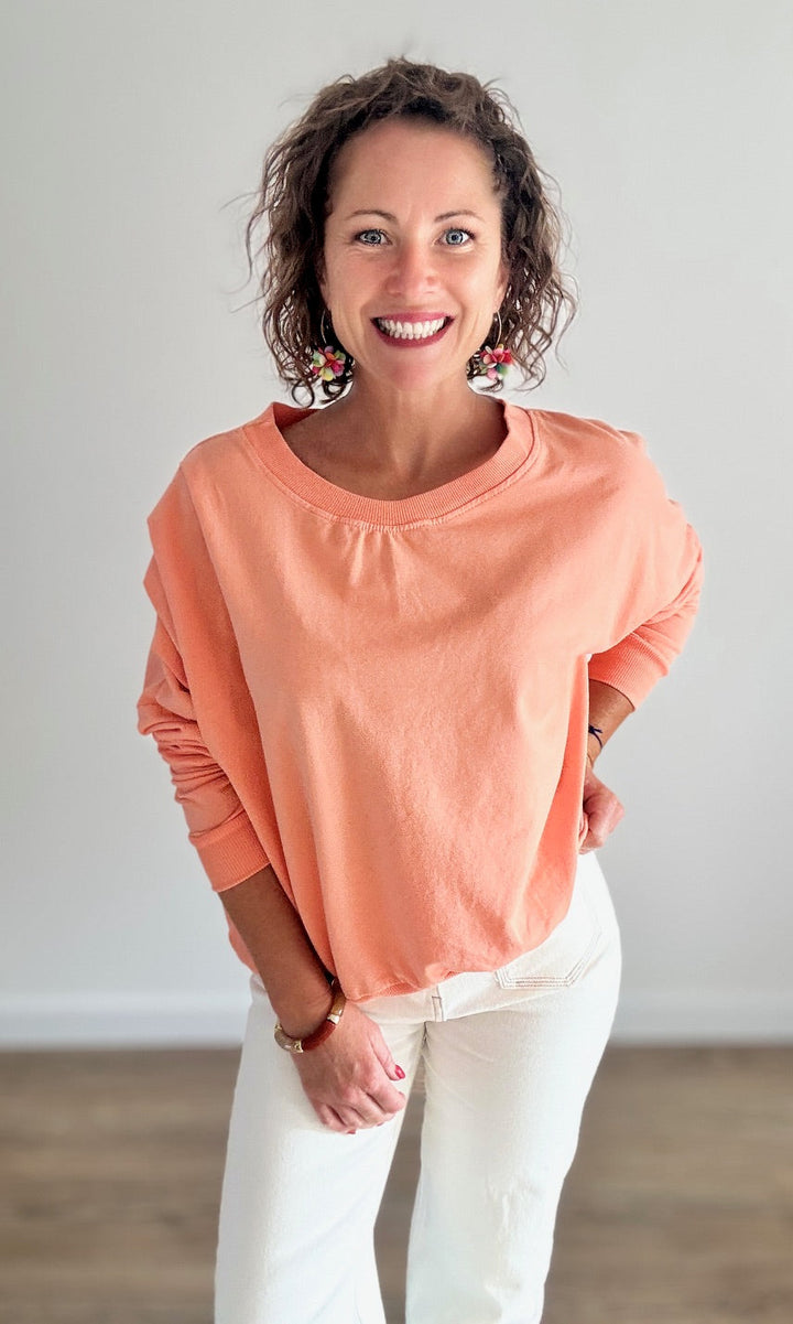 Sweat Court Corail Pulls et Gilets Miss Guapa