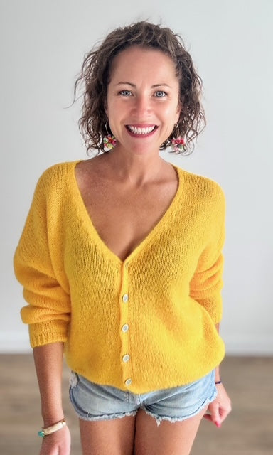 Gilet Jaune Vif Pulls et Gilets Miss Guapa