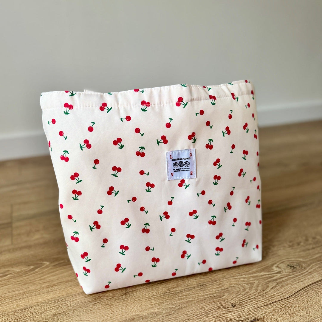 Sac Fourre-Tout Blanc à Détails Cerises Sacs Miss Guapa
