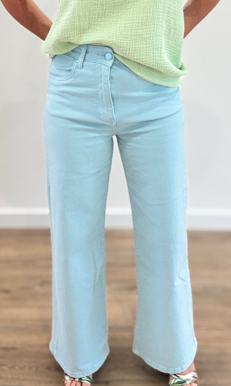 Jean Wide Leg Bleu Ciel Pantalons et Jeans Miss Guapa