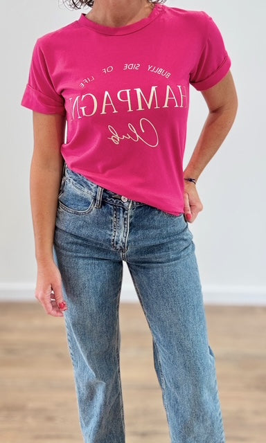 Jean Coupe Droite Denim Effiloché en Bas Pantalons et Jeans Miss Guapa