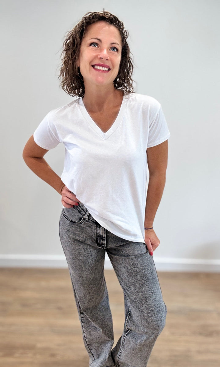 Jean Wide Leg Gris Pantalons et Jeans Miss Guapa