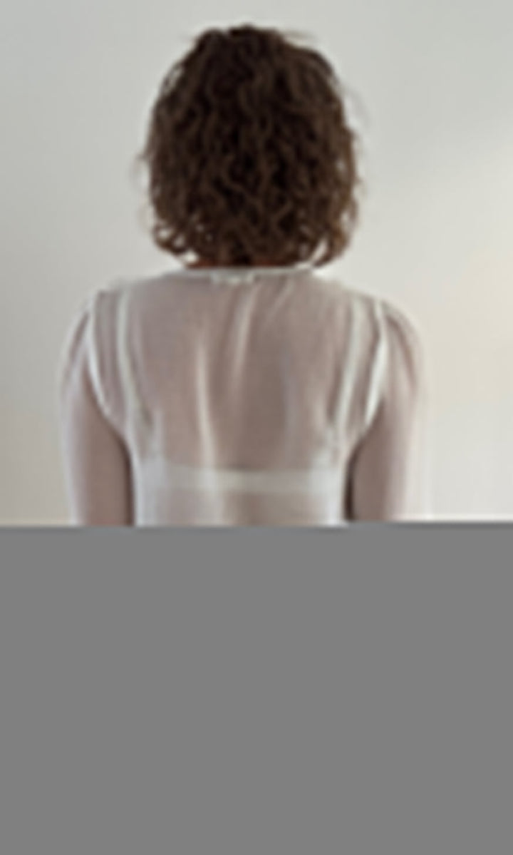 Blouse Blanche Transparente à Volants Hauts seconde main Miss Guapa