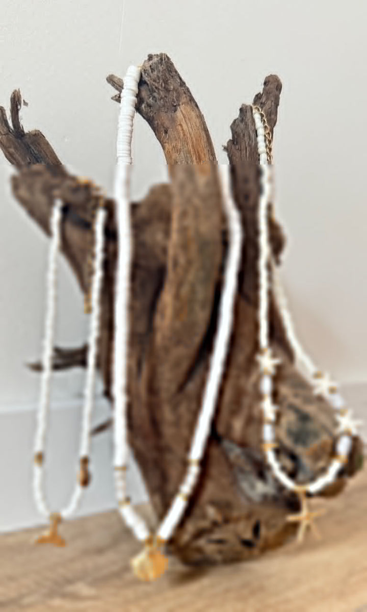 Triple collier Blanc Bijoux Miss Guapa