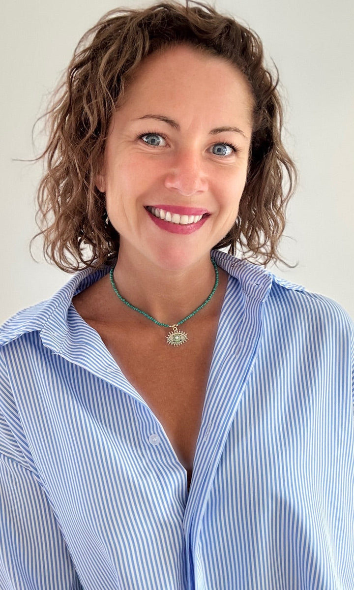 Collier oeil protecteur Bleu Turquoise Bijoux Miss Guapa