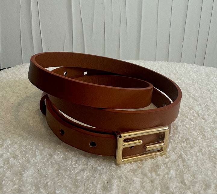 Ceinture Fine Marron Accessoires Miss Guapa