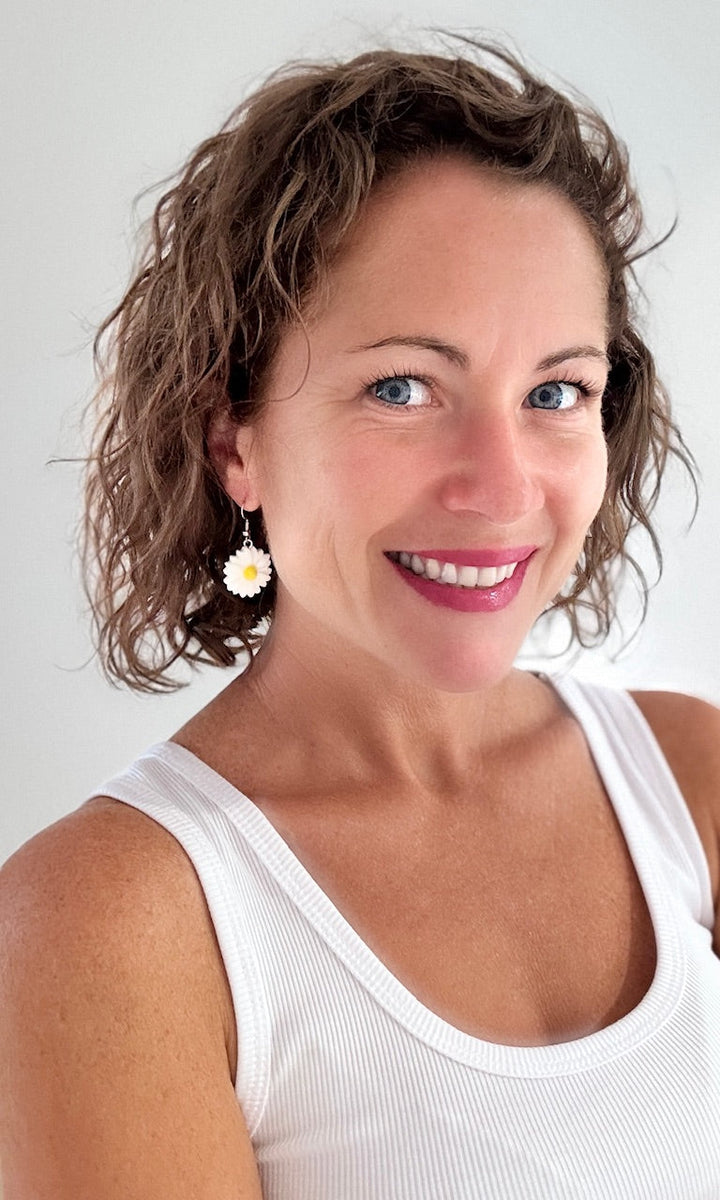 Boucles d'oreilles fleurs Blanche Bijoux Miss Guapa