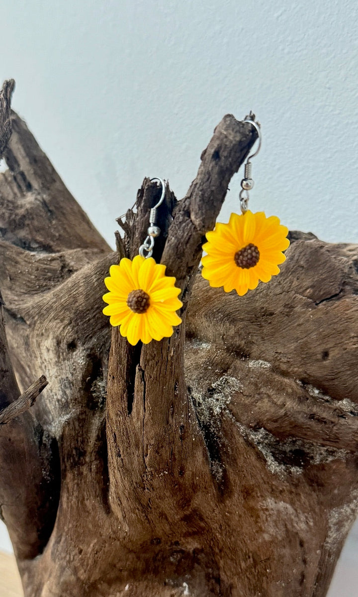 Boucles d'oreilles fleurs Jaune Bijoux Miss Guapa