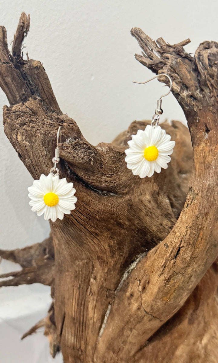 Boucles d'oreilles fleurs Blanche Bijoux Miss Guapa