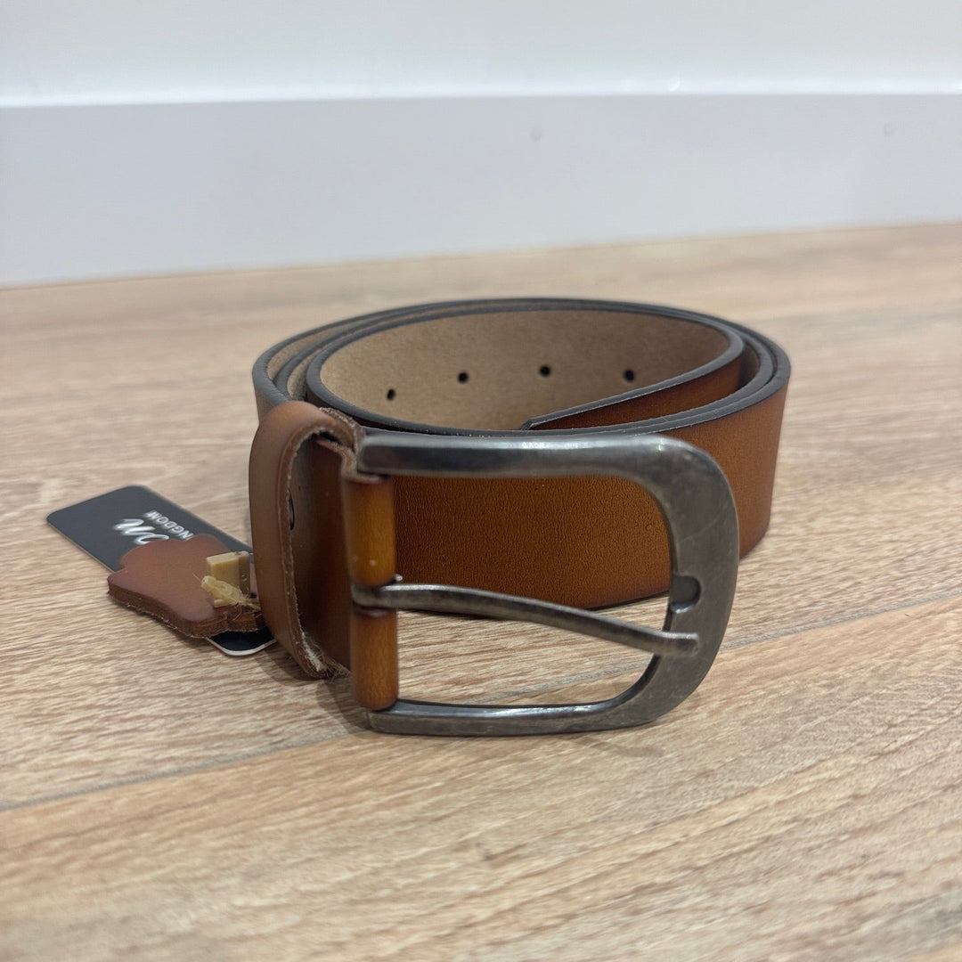 Ceinture en cuir de vachette Camel Accessoires Miss Guapa