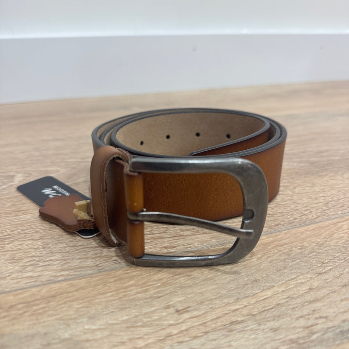 Ceinture en cuir de vachette Camel Accessoires Miss Guapa