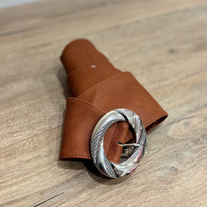 Ceinture large et souple Camel Accessoires Miss Guapa