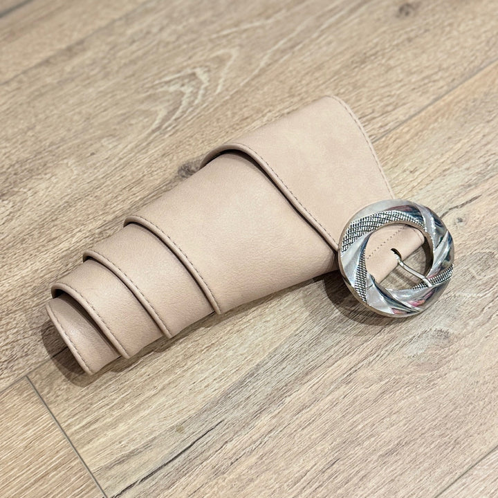 Ceinture large et souple Beige Accessoires Miss Guapa
