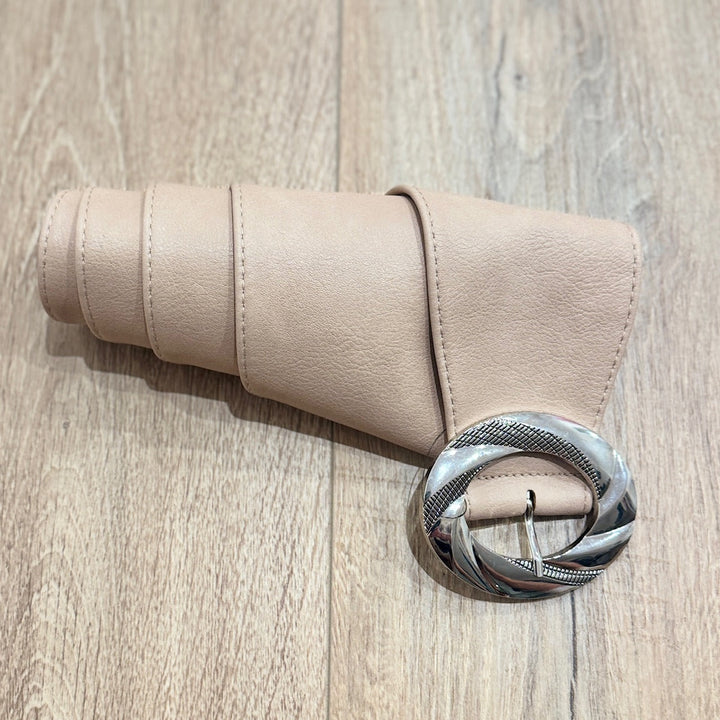 Ceinture large et souple Beige Accessoires Miss Guapa