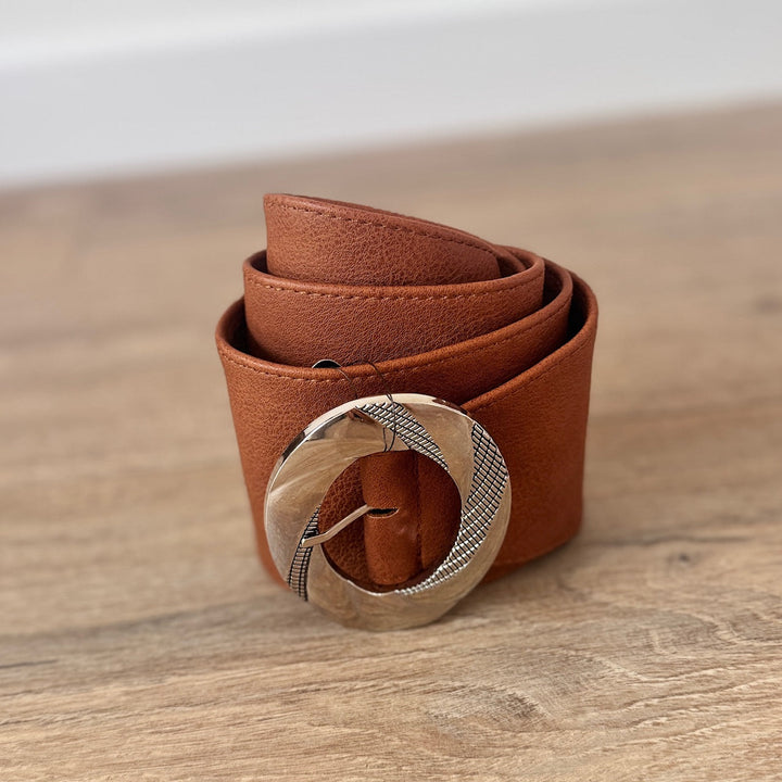 Ceinture large et souple Camel Accessoires Miss Guapa
