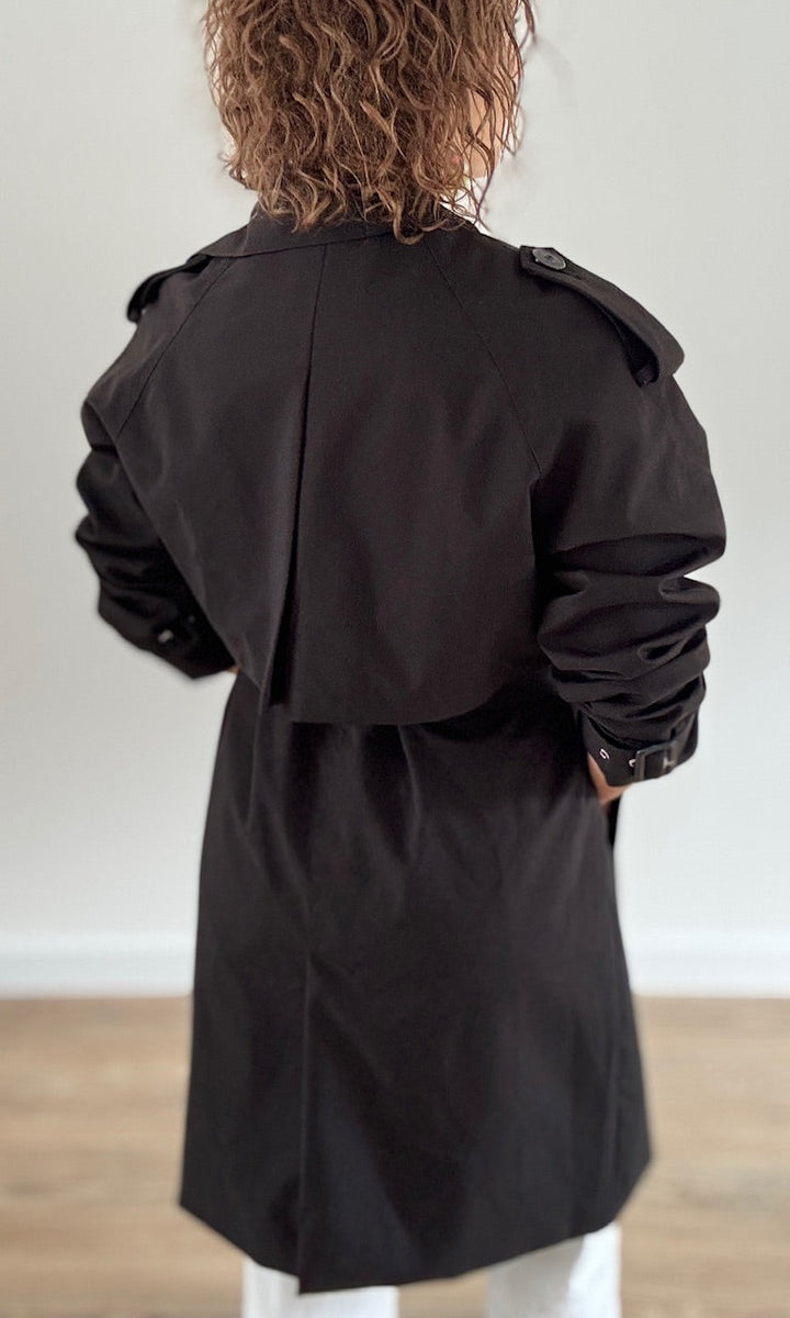 Trench coat long Noir Trenchs et Manteaux Miss Guapa