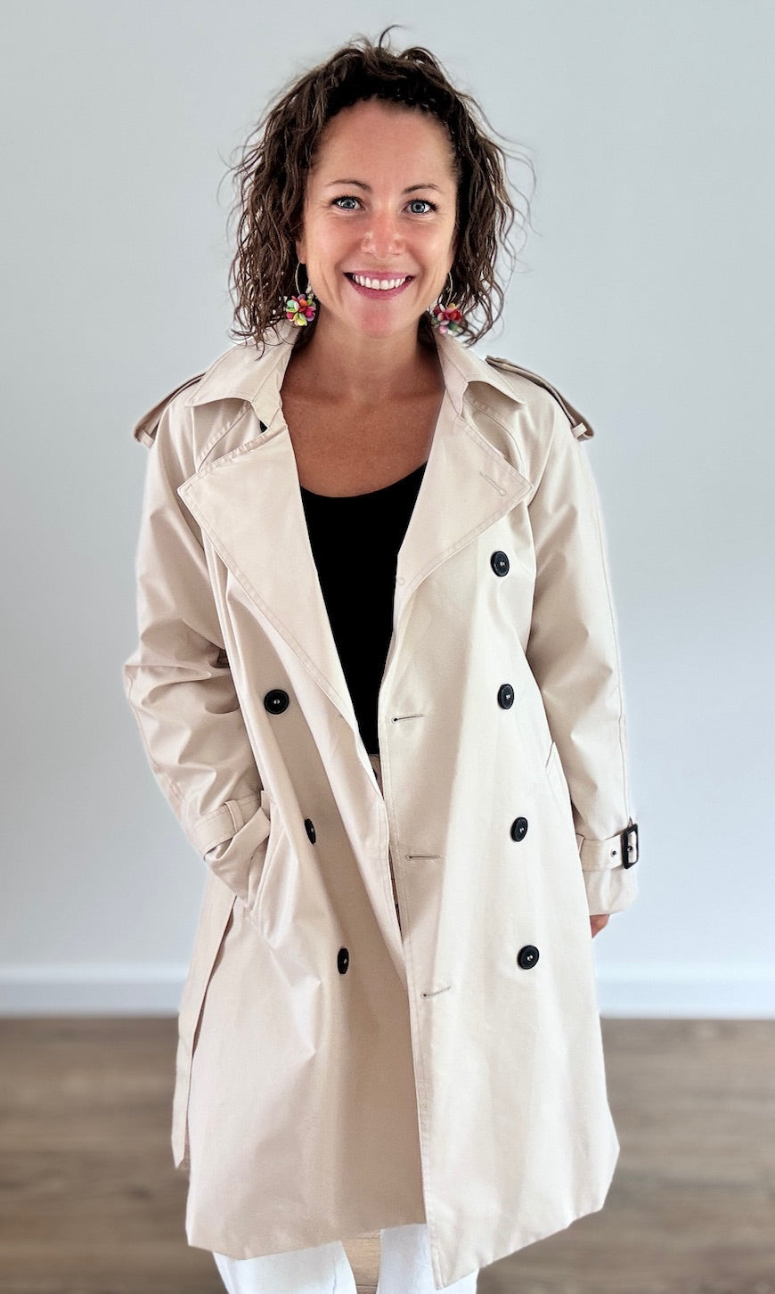 Trench coat long Beige Trenchs et Manteaux Miss Guapa
