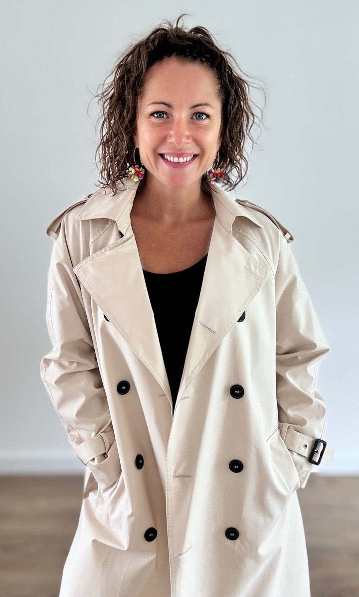 Trench coat long Beige Trenchs et Manteaux Miss Guapa