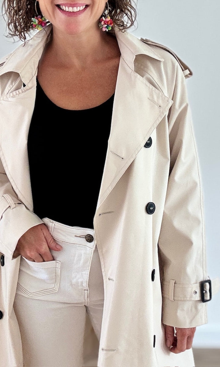 Trench coat long Beige Trenchs et Manteaux Miss Guapa