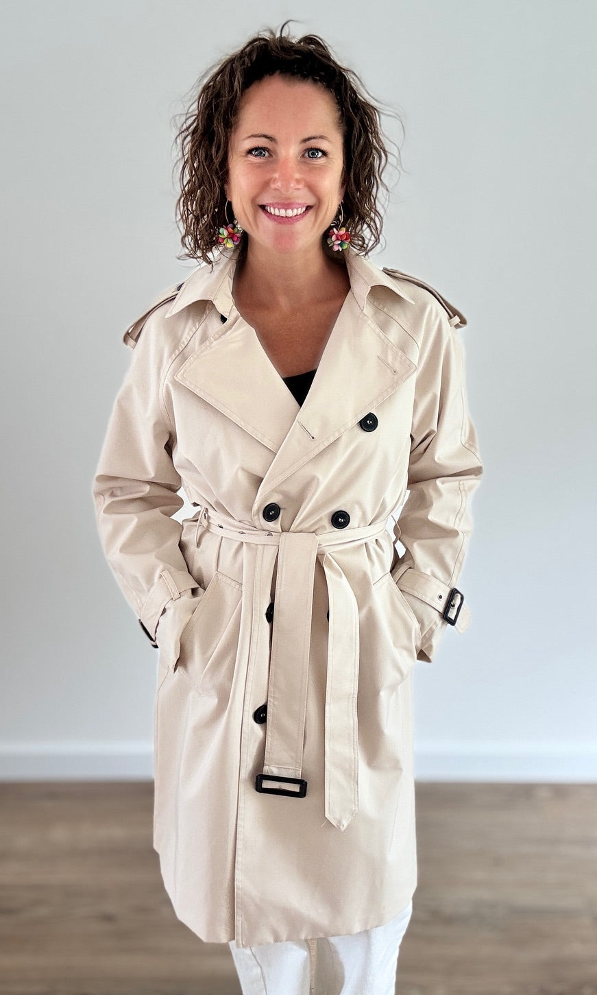 Trench coat long Beige Trenchs et Manteaux Miss Guapa