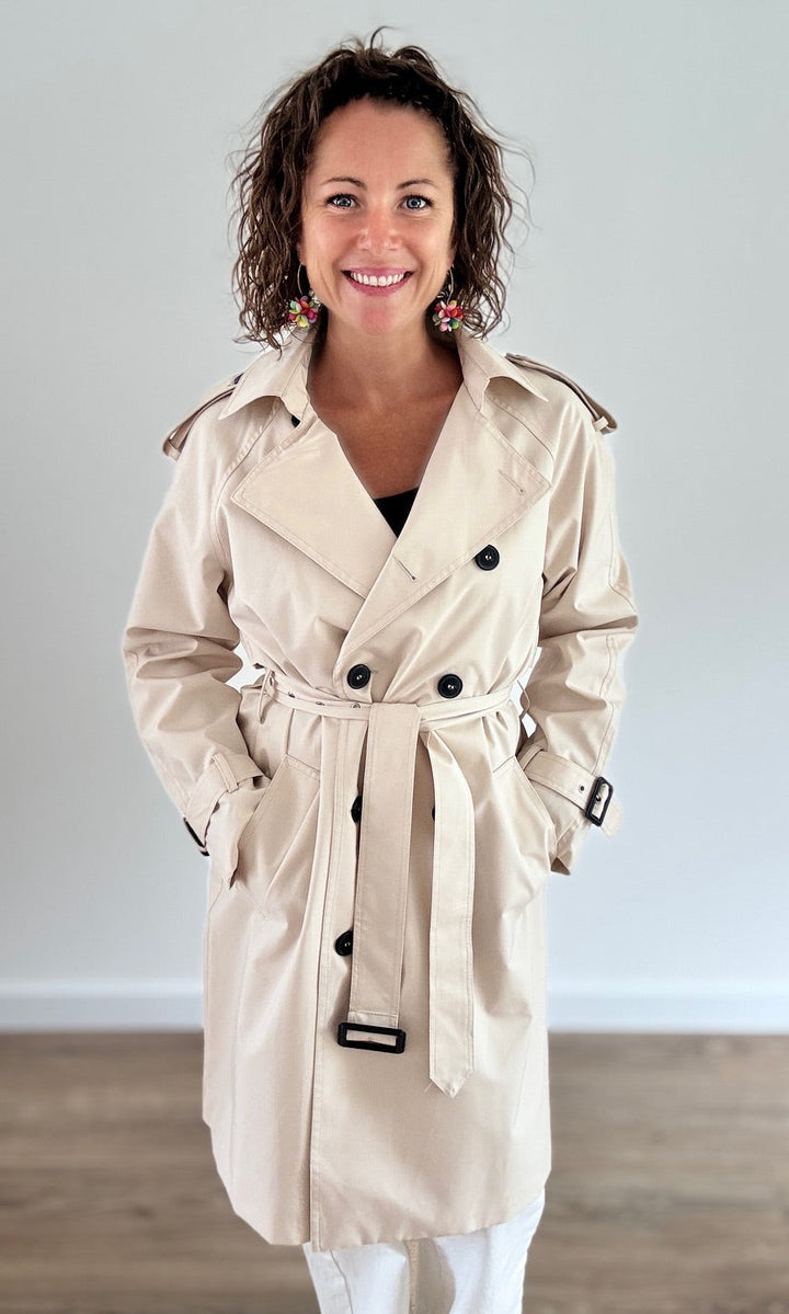 Trench coat long Beige Trenchs et Manteaux Miss Guapa